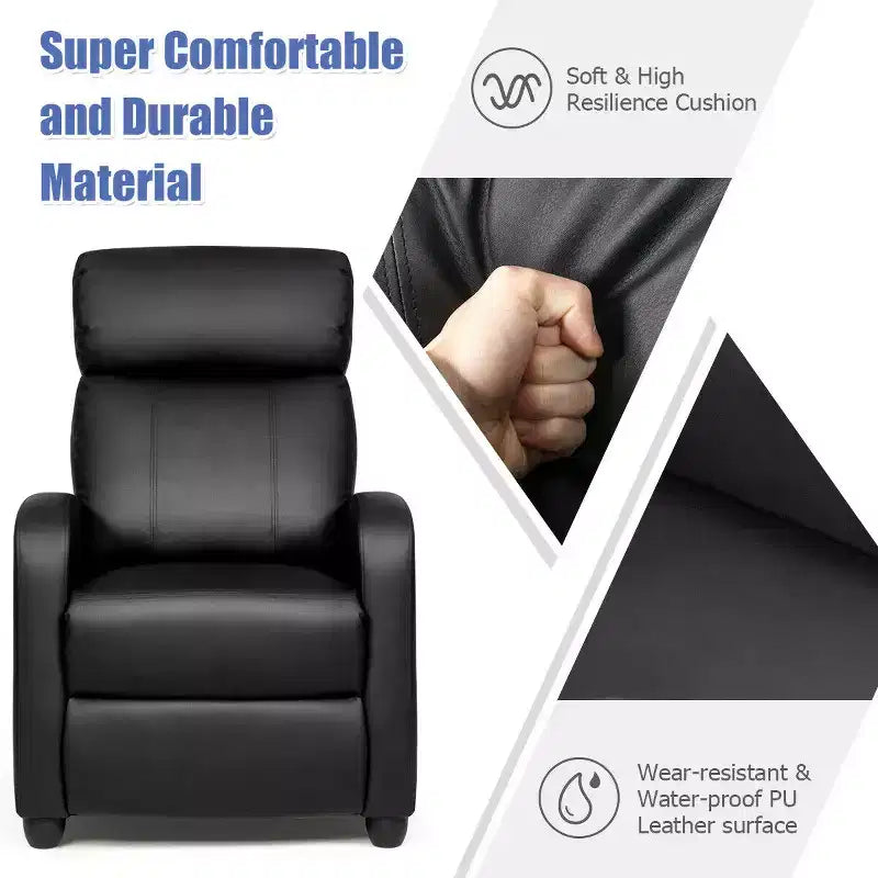 Fauteuil de massage inclinable, canapé simple ergonomique réglable avec assise rembourrée